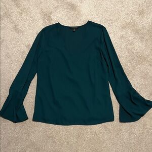 Banana Republic Deep Teal V-Neck Blouse